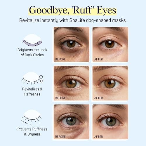SpaLife Puppy Eyes Corgi Under Eye Patches for Dark Circles | Puppy Under Eye Patches for Puffy Eyes | Radiance Undereye Masks for Bags and Shadows | Pack of 10 Pairs (10 Undereye Treatments) thumbnail 5
