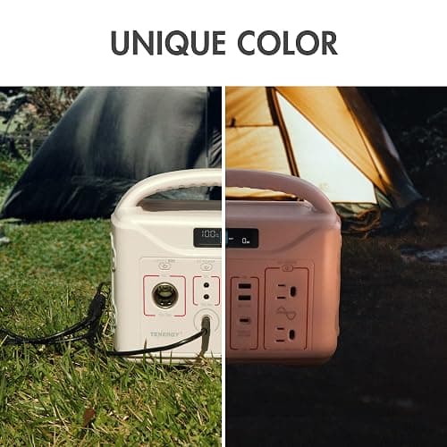 Tenergy T320 Portable Power Station, 300Wh Battery, 110V/200W (Surge 400W) Two Pure Sine Wave AC outputs, USB type C PD 45W, Mobile Power for Outdoors, RV, Hunting, Emergency Backup, Sandy Coral thumbnail 7