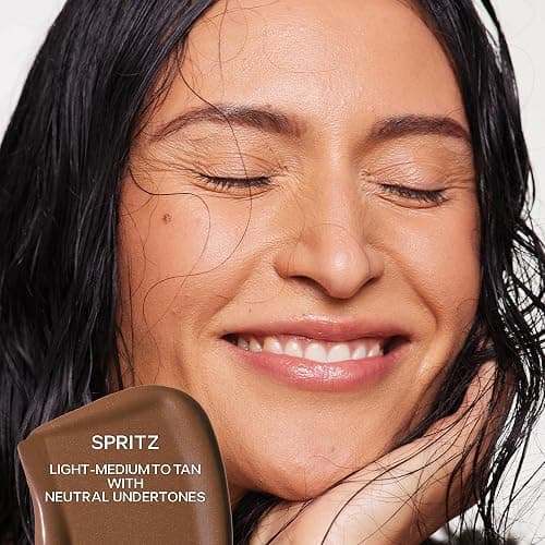 Saie Dew Bronze - Hydrating Liquid Bronzer Stick For a Sun Kissed Glow - Liquid Contour Stick Infused with Nourishing Skin Care Ingredients - Sculpted Face Makeup Essential - Spritz (0.4 oz) thumbnail 2