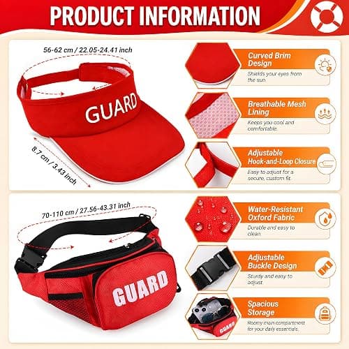 Matiniy 5 Pcs Guard Costume Set Include Guard Hat Sunglasses Fanny Pack Whistle with Lanyard for Men Women Party Dress Up thumbnail 2