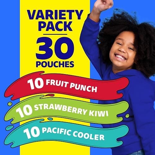 Capri Sun Fruit Punch, Strawberry Kiwi and Pacific Cooler Flavored Juice Drink Blend Variety Pack, 30 ct Box, 6 fl oz Pouches thumbnail 7