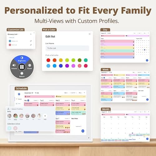 Dragon Touch Calendar, 10.1" Digital Calendar, Gift for Busy Families Scheduling, 2026 Family Wall Planner, 1080P Full HD Interactive Touchscreen, Smart Chore Chart and Home Organization, UK Adapter thumbnail 8