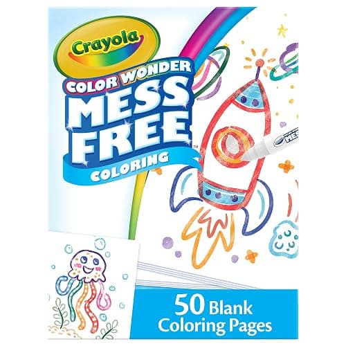 Crayola Color Wonder Mess Free Coloring Pages (50ct), Create Your Own Coloring Pages, Blank Color Wonder Refill, Toddler Toys & Gifts thumbnail 4