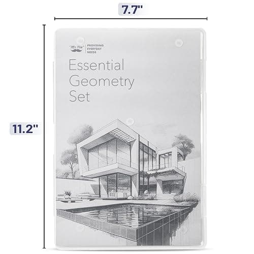 Mr. Pen- Professional Geometry Set, 15pcs, Black Geometry Kit for Artists and Students, Geometry Set, Metal Rulers and Compasses, Drawing Tools, Drafting Supplies, Drafting Set, Drafting Tools and Kit thumbnail 8