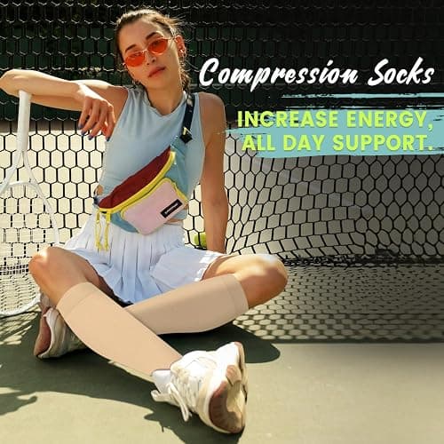 Copper Compression Socks 15-20 mmHg for Men & Women 8 Pairs – Circulation Support for Nurses, Travel, Running, Hiking, Soccer thumbnail 2