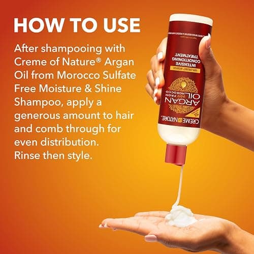 Creme of Nature Argan Oil from Morocco Sulfate-Free Moisture & Shine Shampoo & Conditioner, 2 Count thumbnail 9