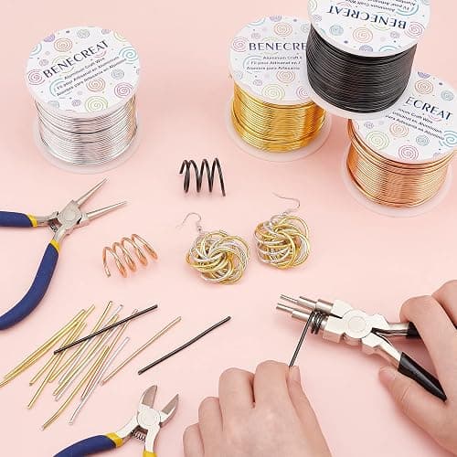 BENECREAT 18 Guage Aluminum Wire (18 Gauge,492 FT) Anodized Jewelry Craft Making Beading Floral Colored Aluminum Craft Wire - Silver thumbnail 4