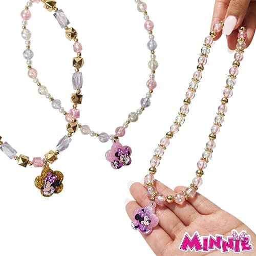LUV HER Disney Minnie Girls Jewelry Set - Dress up Toy Jewelry Box Sets with Bead Necklace, Bead Bracelet and Ring - Play Accessories - Ages 3+ thumbnail 6
