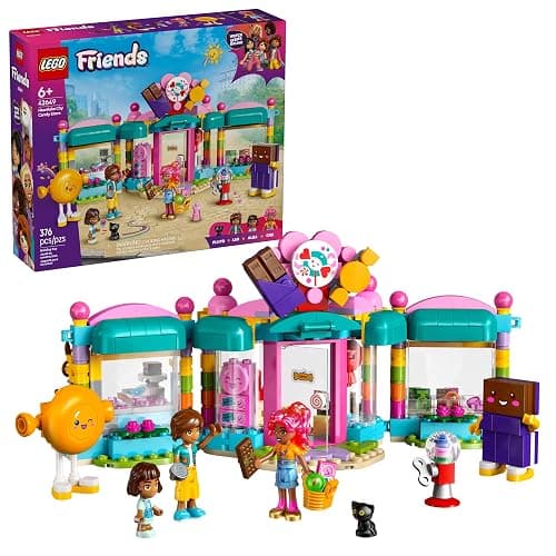 LEGO Friends Heartlake City Candy Store Building Toy - Pretend Playset for Kids, Girls & Boys, Ages 6+ - Gift for Birthdays - W/ 2 Minidolls, a Micro-Doll, and a Cat Figure - 42649 - Image 1