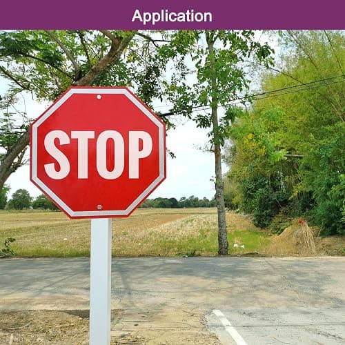 sourcing map Stop Sign 12" x 12" Warning Reflective Aluminum Signs for Street Traffic, Octagon Rust Free Sign thumbnail 3