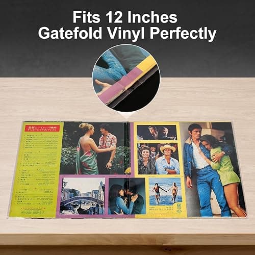Gartopvoiz Gatefold Outer Vinyl Record Sleeves, 12" 3 Mil Plastic Album Cover Clear Protection, 15pcs thumbnail 3