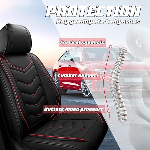 ACDY Car Seat Covers Fit for Ford F-150/F-250/F-350 2009-2026, Stylish Sport Seat Cover, Waterproof Wear-Resistant Premium Car Seat Cover，Ford F-150 2025 Seat Covers. (2 Pcs Front/Black) thumbnail 6