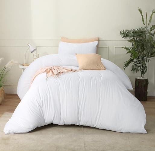 Utopia Bedding Duvet Cover Set with Pillowcases- 2 Pieces Bedding Duvet Cover with Zipper Closure - 1 Duvet Cover with 1 Pillow Sham - Soft Brushed Microfiber (Twin/Twin XL, White) thumbnail 8