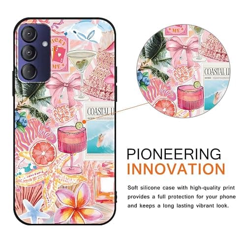Zrutru 2 Pack Cartoon Collage Phone Case for Gabb Phone 4 Pro 6.5",Cute Kawaii Bow Floral Beach Ocean Pattern Cases Aesthetic Design,Bumper Protective Cover for Girls Women thumbnail 2