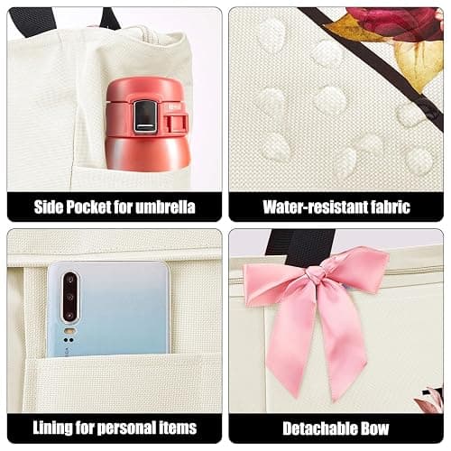 Vavabox Handtasche Damen A-Z Reißverschluss Schultertasche, Geschenke für Damen,Bräute und Brautjungfern,Arbeit,Reisen,Einkaufen,Schule thumbnail 4