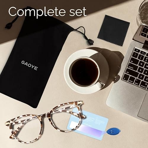 Gaoye Blue Light Blocking Glasses, Retro Round Eyewear Frame Anti Eyestrain Computer Glasses for Women Men (*Leopard) thumbnail 7