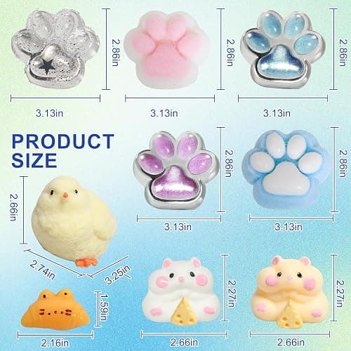 16pcs Squishy Pack,Fidget Toys Kit,Include taba Squishies Party Favors for Kids 4-8 8-12 Treasure Box Toys for Classroom Birthday Goodie Bag taba Squishy Stress Relief Toys thumbnail 2