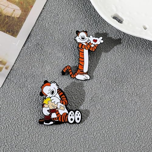LUKGELYAM Cute Enamel Pins Cartoon Lapel Pin Brooch Badge for Backpack Jackets Funny Tiger Pins for Gift Anime Enamel Pin for Clothing Hat Decoration thumbnail 2
