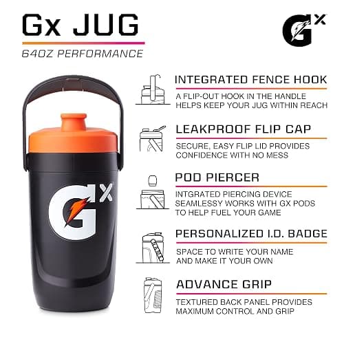 Gatorade Gx Performance Jug, 64oz, Leakproof, Non Slip Grip, Great for Athletes, Navy thumbnail 4