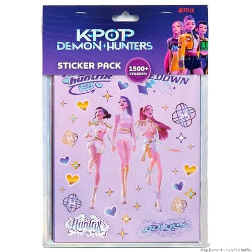 Netflix Kpop Demon Hunters Sticker Sheets Pack 1500+ Stickers for Kids, 20 Sheets with Letters, Characters & Scenes, Kawaii Stickers in Resealable Bag for Scrapbooking, Planners, Gifts for Girls thumbnail 9