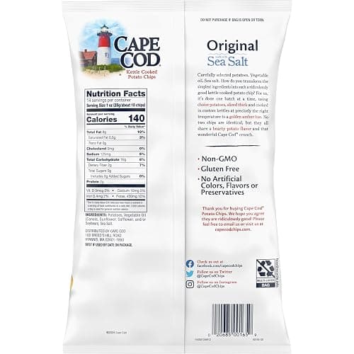 Cape Cod Potato Chips, Original Kettle Chips, 14 Oz Party Size thumbnail 6
