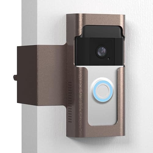 Anti Theft Ring Doorbell Mount: Metal Ring Apartment Door Mount Blink Doorbell Camera Holder No Drill - Renter Friendly Ring Doorbell Mount No Damage - Image 1