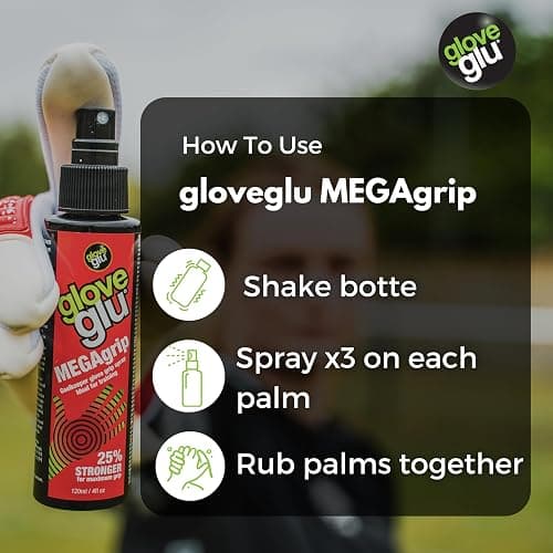 gloveglu MEGAgrip Goalkeeper Glove Grip Spray (120ml (4fl oz)) thumbnail 5