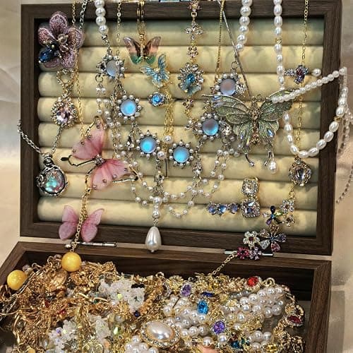 30 PCS Mystery Jewelry Jar, Surprise Fantasy Realms Vintage Jewelry Set for Woman, Includes Fantasy Necklaces, Earrings, Rings and Bracelets, Unique Surprise Birthday Gifts Jewelry Box for Her thumbnail 4