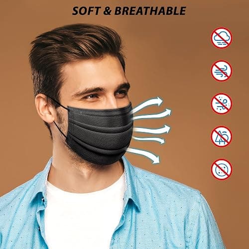 ANYGUARD Colored Disposable Face Mask, Pack of 50, Breathable 3-Ply Face Mask (Cotton Candy) thumbnail 4
