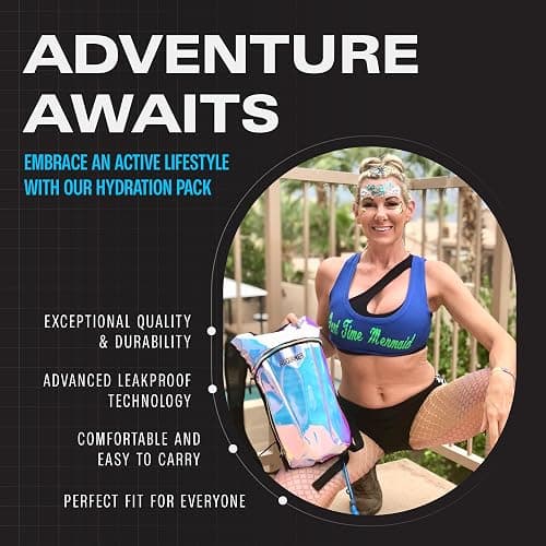 Sojourner Rave Hydration Pack - Hydration Backpack - Hydropack with 2L Bladder - Water Backpack for Festivals, Hiking, Running, Biking and More thumbnail 8
