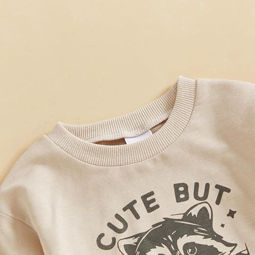 Sejardin Toddler Baby Boy Clothes Cute Fall Winter Outfit 6 12 18 24M 3T Letter Long Sleeve Sweatshirts and Jogger Pants Set thumbnail 4