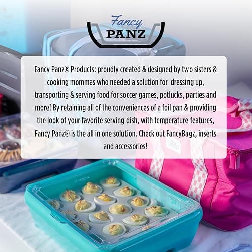 Fancy Panz - Pink Insulated Casserole Carrier Bag - Insulated Thermal Bags for Hot & Cold Food Holds 2 Standard Size Fancy Panz - 2 Pockets - Food Container - Hosting Essentials thumbnail 8