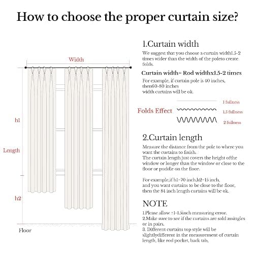 THREE GIRLS Pinch Pleated Curtains Light Filtering Red Floral Curtains for Living Room Bedroom Dining Room 84 Inches Luxury Linen Drapes Farmhouse Window Curtains with Hooks - 2 Panels Set, 40" x 84" thumbnail 3