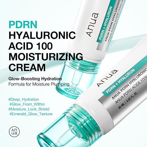 ANUA PDRN Hyaluronic Acid 100 Moisturizing Cream, Lightweight Hydrating Moisturizer with Salmon DNA, Hyaluronic Acid, Collagen For Glass Skin, Korean Skin Care (60ml / 2.02 fl. oz) thumbnail 2