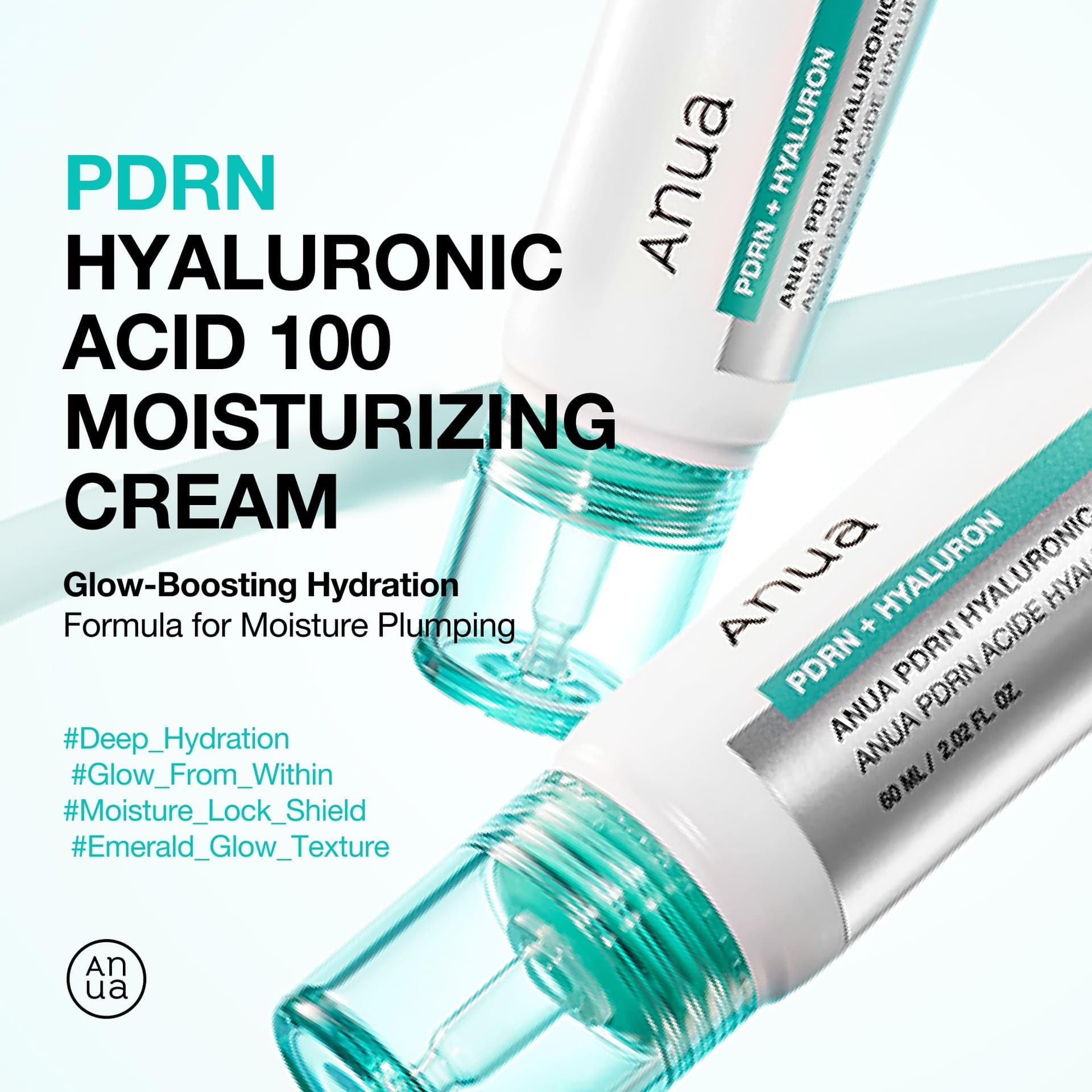Anua PDRN Hyaluronic Acid 100 Moisturizing Cream, Lightweight Hydrating Moisturizer with Salmon PDRN, Hyaluronic acid, Collagen for Glass Skin, Korean Skin Care (60ml / 2.02 fl. oz) thumbnail 2