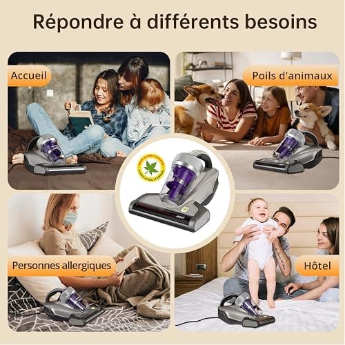 Jimmy JV35 Aspirateur Matelas Anti Acariens 700W avec Stérilisation UV-C, Chauffage à 60℃, Système de Filtration Dual-Cyclonic, Aspirateur pour Matelas, Lit, Tapis, etc. thumbnail 9