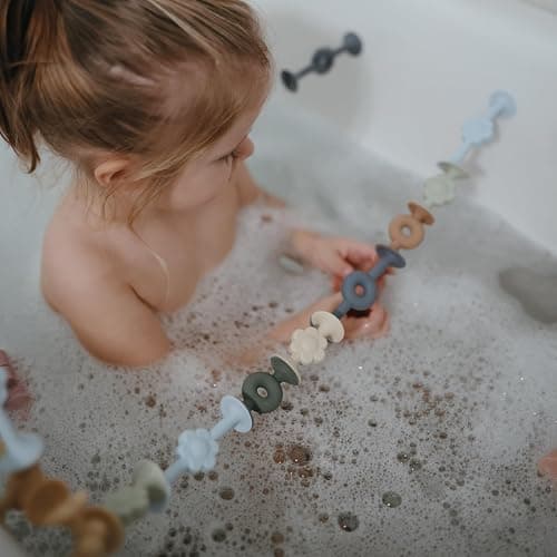 mushie Silicone Suction Builder Toy | 18 pcs for Kids 3 Years+ (Daisy) thumbnail 5