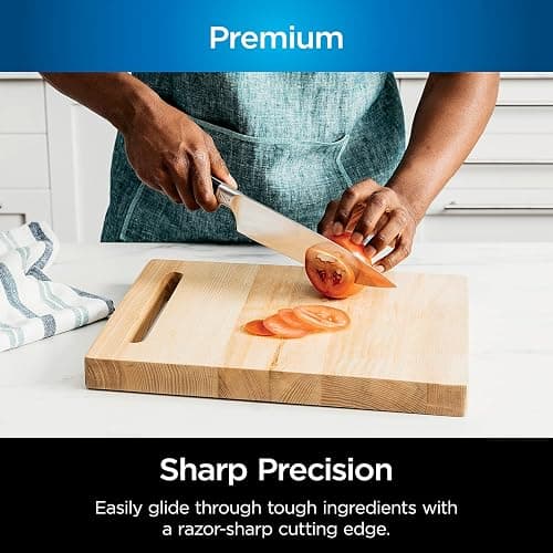 Ninja Knife Set, Knife Sharpener, Knife Block Set, Stainless Steel Knives, 14 Piece Set, Steak Knives, Chef Knives and More, Foodi NeverDull, Black, K32014​ thumbnail 5