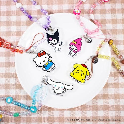 iFace Hello Kitty and Friends Beaded Wristlet Universal Phone Charm Strap - Cute Wrist Chain Lanyard Aesthetic Decor Strap for Cell Phone Camera Keys AirPods Keychains thumbnail 7