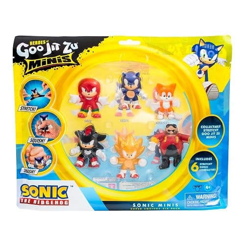 Heroes of Goo JIT Zu Minis Sonic 6 Pack - Collectible Stretchy Minis, 6 Stretchy Sonic Characters thumbnail 2