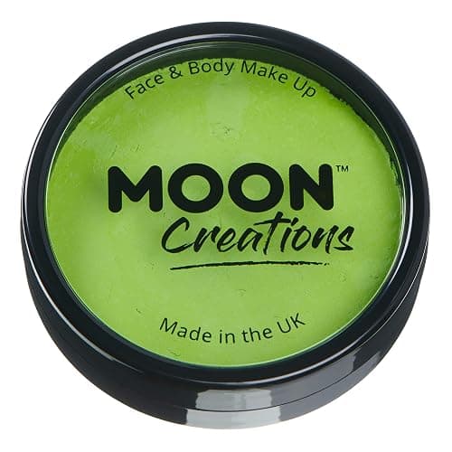 Moon Creations Pro Face & Body Makeup | Light Green | 36g | Professional Colour Paint Cake Pots for Face Painting | Face Paint For Kids, Adults, Fancy Dress, Festivals, Halloween - Image 1