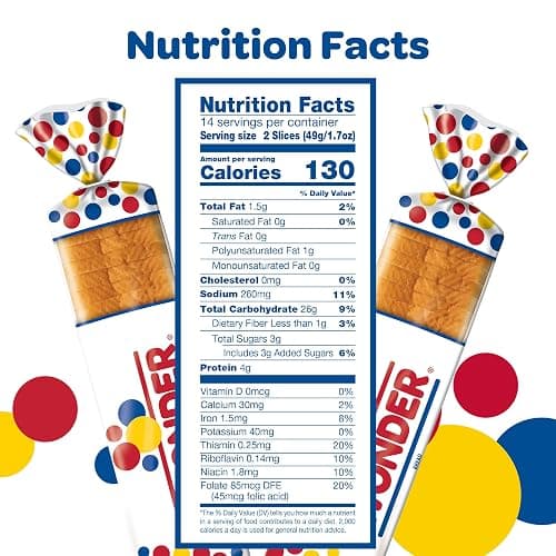Wonder Bread Giant White Sandwich Bread, Sliced White Bread, 24 oz Loaf thumbnail 2