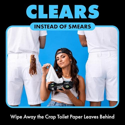 DUDE Wipes Unscented Travel Wipes - 1 pack (18 Count) - Extra-Large Adult Flushable Wipes for Sensitive Skin - Infused with Vitamin E and Aloe - Septic and Sewer Safe thumbnail 7