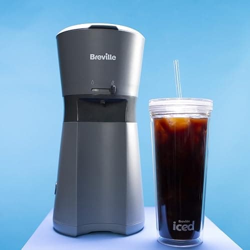 Breville Iced Coffee Maker | Single Serve Iced Coffee Machine Plus Coffee Cup with Straw | Ready in Under 4 Minutes | Grey [VCF155] thumbnail 8