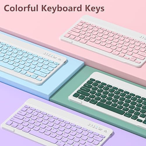 FUWANG Keyboard Case for iPad Pro 13 inch (M5/M4) 2025/2024, Magnetic Detachable Colorful Keys for iPad Pro 13 inch Case with Keyboard, Folio Case for iPad pro 13'' M5/M4 with Pencil Holder - Pink thumbnail 4