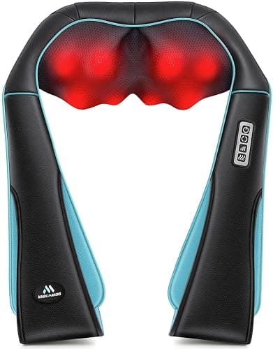 MagicMakers Shiatsu Neck Massager with Heat for Pain Relief Deep Tissue – Mothers Day Gifts for Mom, Women, Her | Ideal for Men, Dad & Him– Amazing Back & Shoulder Relief from Daughter or Son - Image 1