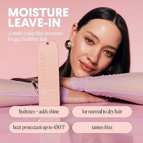 MONDAY HAIRCARE MOISTURE Leave in Conditioner with Hyaluronic Acid, Jojoba & Almond Oil, Shea Butter& Wheat Protein for Dry & Dull Hair 150mL thumbnail 3
