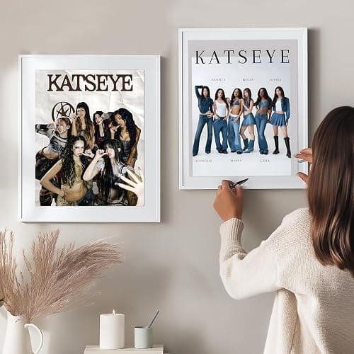 DAVBNM A Set Of 6 Katseye Poster Music Girl Group Poster Aesthetic Print Decor Wall Art Canvas Wall Art Decor for Bedroom 20 x 25 cm thumbnail 4