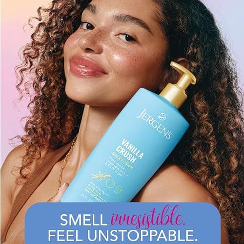 Jergens Shea Fusion Vanilla Crush Body Lotion for Dry Skin, Moisturizing Body Lotion with Shea Butter and Vitamin E, 14 fl oz thumbnail 4