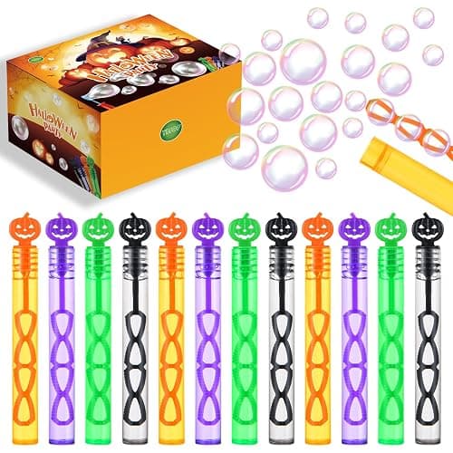 60 Pack Halloween Bubble Wands, Mini Bubble Toys for Halloween Party Favors, Novelty Supplies, Halloween Toys for Girls Boys Kids Classroom Rewards Gifts - Image 1